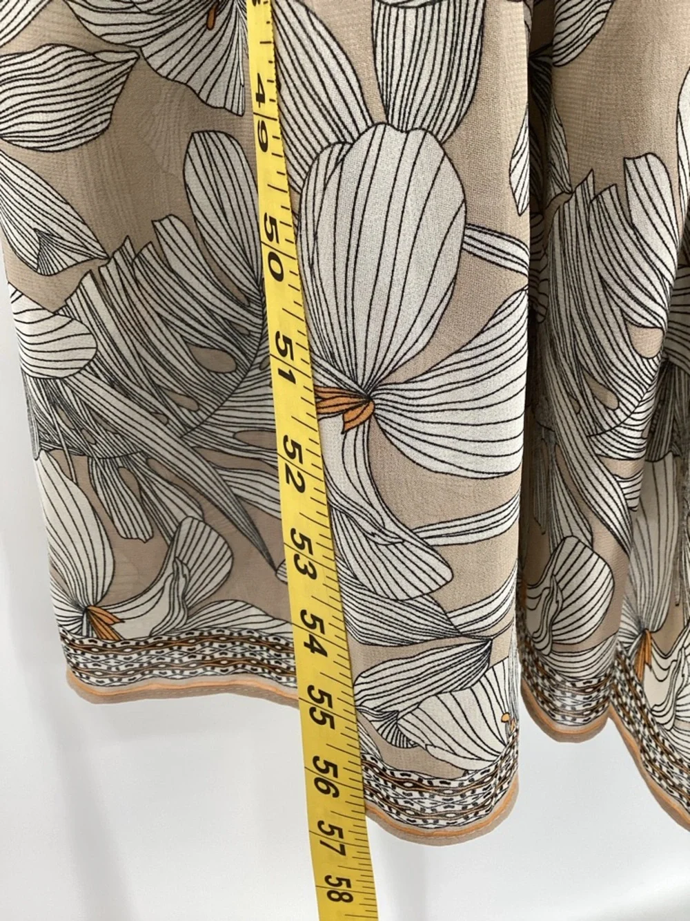 Max Studio Beige Taupe Floral Maxi Dress with Smocked Waist - Picture 11 of 15